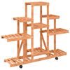 vidaXL Blumenst&auml;nder mit Rollen 110x25x101 cm Massivholz Tanne