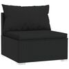 vidaXL 9-tlg. Garten-Lounge-Set mit Kissen Schwarz Poly Rattan