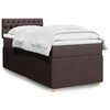 vidaXL Boxspringbett mit Matratze Dunkelbraun 90x190 cm Stoff