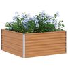 vidaXL Garten-Hochbeet 100x100x45 cm Verzinkter Stahl Silber