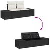 vidaXL Garten-Sofa-Set mit Speicher 9 pcs Schwarz Poly Rattan