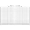 vidaXL Gabionen mit Hochbogen 3 Stk. 300x30x180/200cm Verzinktes Eisen