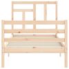 vidaXL Massivholzbett mit Kopfteil 90x200 cm