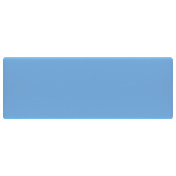 vidaXL Luxus-Waschbecken Überlauf Quadratisch Matt Hellblau 41x41 cm