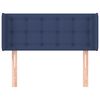 vidaXL Kopfteil mit Ohren Blau 83x16x78/88 cm Stoff