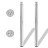2 x Teleskopfu&szlig; Tischfu&szlig; St&uuml;tzfu&szlig; Tischbein Chrom 710 mm-1100 mm