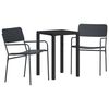 vidaXL Gartenm&ouml;bel Set 3 stk. Anthrazit Stahl