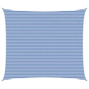 vidaXL Sonnensegel 6 x 8 m HDPE Rechteckig Blau und Wei&szlig;