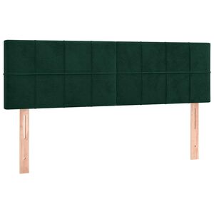 vidaXL Kopfteile 2 Stk. Dunkelgr&uuml;n 72x5x78/88 cm Samt