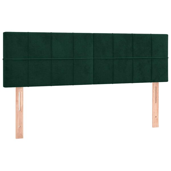 vidaXL Kopfteile 2 Stk. Dunkelgr&uuml;n 72x5x78/88 cm Samt