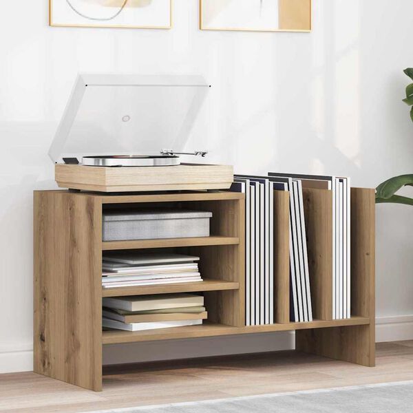 vidaXL Schallplattenschrank mit Regal Artisan-Eiche 78,5 x 35 x 45 cm