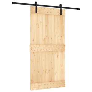 vidaXL Schiebet&uuml;r 100 x 210 cm Massivkiefer (Unbehandelt)