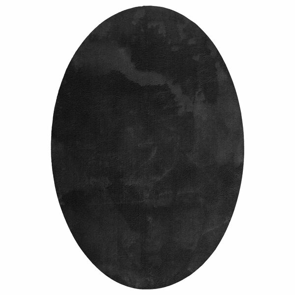 vidaXL Bereichsteppiche Oval HUARTE Schwarz 200 x 140 cm