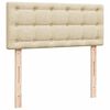 vidaXL Boxspringbett mit Matratze Creme 120x200 cm Stoff