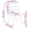 vidaXL Relaxsessel Creme 64x74x84 cm Samt