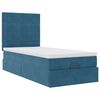 vidaXL Ottoman-Bett mit Matratzen Dunkelblau 80x200 cm Samt