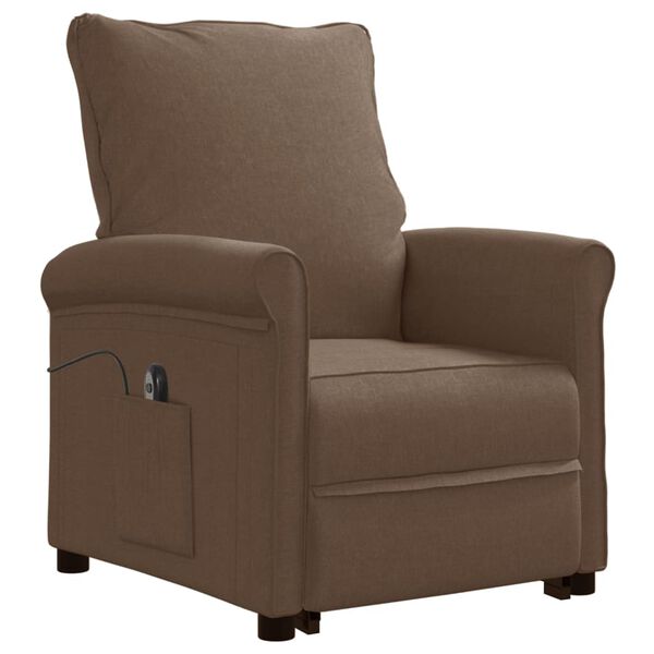 vidaXL Aufstehsessel Braun Stoff
