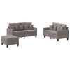 vidaXL 3-tlg. Sofagarnitur mit Kissen Taupe Stoff