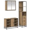 vidaXL Badezimmerm&ouml;bel-Set 3 Stk. Artisan-Eiche 80 x 33 x 60 cm