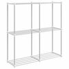 vidaXL Tubular Shelf mit Speicher Wei&szlig; 86 x 27 x 90 cm Aluminium