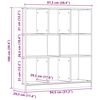 vidaXL B&uuml;cherregal Artisan-Eiche 97,5x29,5x100 cm Holzwerkstoff