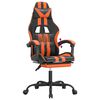 vidaXL Gaming-Stuhl mit Fu&szlig;st&uuml;tze Schwarz und Orange Kunstleder