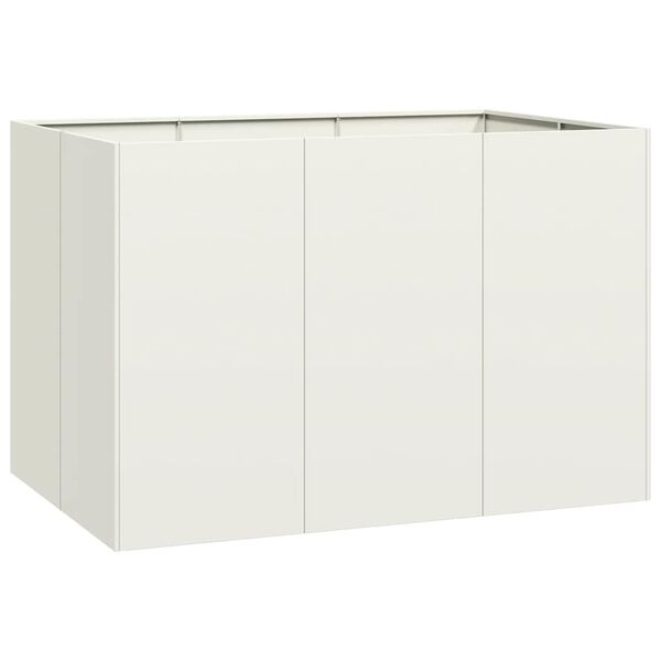 vidaXL Pflanzgef&auml;&szlig; Wei&szlig; 120x80x80 cm Stahl