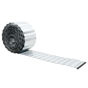 vidaxl Raseneinfassung 5 m x 30 cm Verzinkter Stahl Silber