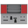 vidaXL Werkzeugschrank-Set 6 pcs Rot Pulverbeschichteter Stahl