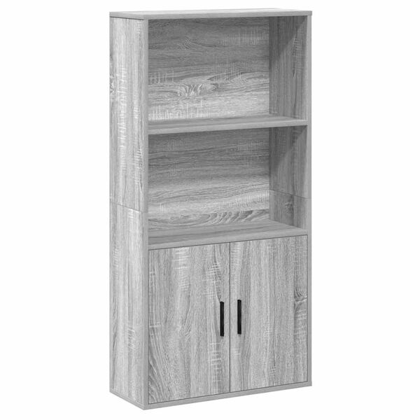 vidaXL B&uuml;cherregal Grau Sonoma 60x24x120 cm Holzwerkstoff