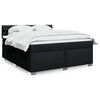 vidaXL Boxspringbett mit Matratze Schwarz 180x200 cm Stoff
