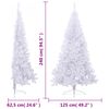 vidaXL K&uuml;nstlicher Halb-Weihnachtsbaum mit St&auml;nder Wei&szlig; 240 cm PVC