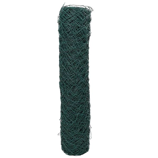 vidaXL Maschendrahtzaun Gr&uuml;n 2 x 10 m Stahl
