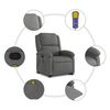 vidaXL Massagesessel mit Aufstehhilfe Dunkelgrau Stoff