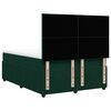 vidaXL Boxspringbett mit Matratze Dunkelgr&uuml;n 160x200 cm Samt