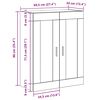 vidaXL Wandschrank Artisan-Eiche 69,5x34x90 cm Holzwerkstoff