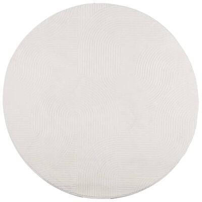 vidaXL Teppich IZA Kurzflor Skandinavischer Look Creme Ø 80 cm