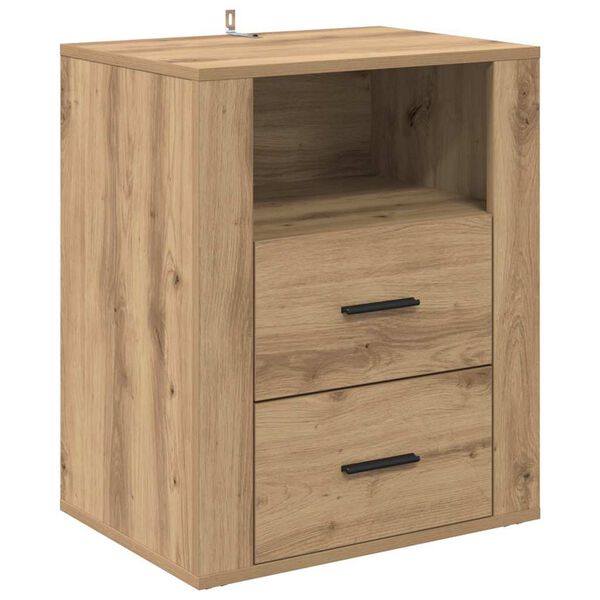 vidaXL Nachttisch Artisan-Eiche 35 x 50 x 60 cm Holzwerkstoff