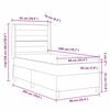 vidaXL Boxspringbett mit Matratze mit Kopfteil Blau 90 x 200 cm Stoff