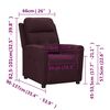 vidaXL Relaxsessel Lila Stoff