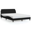 vidaXL Bettgestell "Dover" Schwarz 140x200 cm Stoff