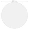 vidaXL Tischfolie Transparent &Oslash; 120 cm 1,6 mm PVC