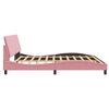 vidaXL Bettgestell mit LED ohne Matratze "Hanko" Rosa 200x200 cm Samt