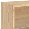 vidaXL Wand-Nachttische mit LED-Leuchten 2 Stk. Sonoma-Eiche