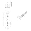 vidaXL Confirmat-Schrauben 2500 pcs Silber Metall