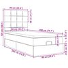 vidaXL Ottoman-Bett mit Matratze Creme 90x200 cm Stoff