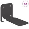 vidaXL Wandregal mit Regal 4 pcs Schwarz 6 x 10,8 x 6,6 cm