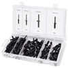 90-tlg. Nylon Blindnieten Sortiment Popnieten Nieten Set schwarz