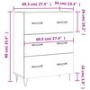 vidaXL Sideboard Schwarz 69,5x34x90 cm Holzwerkstoff