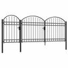 vidaXL Gartentor mit gew&ouml;lbtem Oberteil 400 x 175 cm Stahl